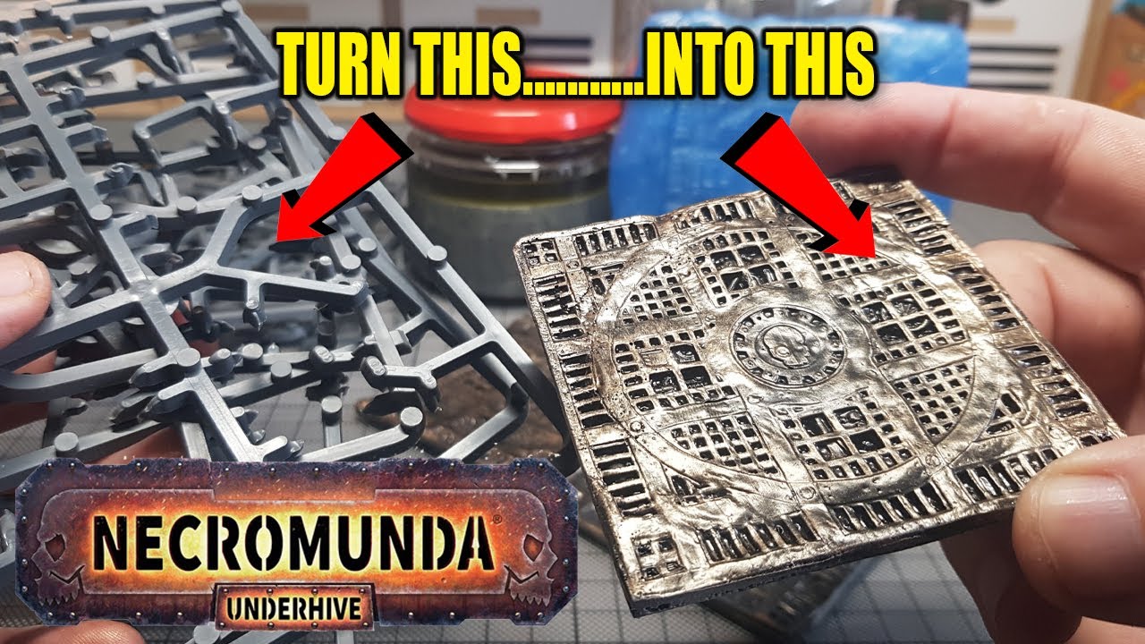 How to Mold & Cast NECROMUNDA Tiles with Blue Stuff/Oyumaru & Warhammer Sprues