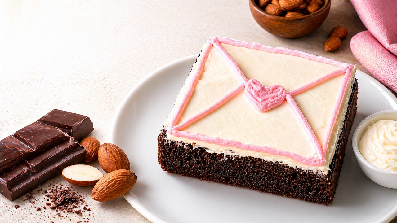 For Him/Her: Almond Cake with Chocolate & a Personal Message