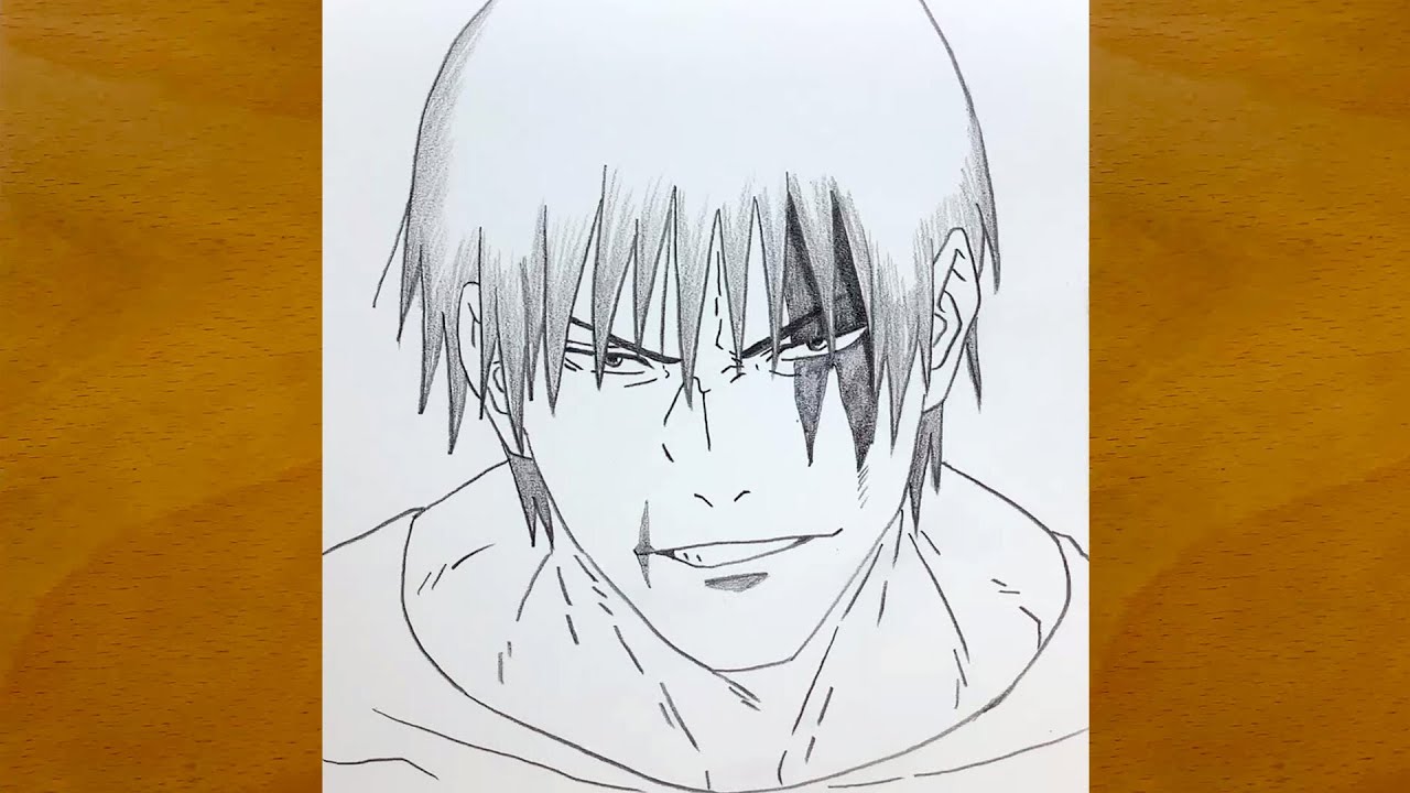 How to Draw Toji Fushiguro from Jujutsu Kaisen | step by step | Draw anime | Anime Drawing