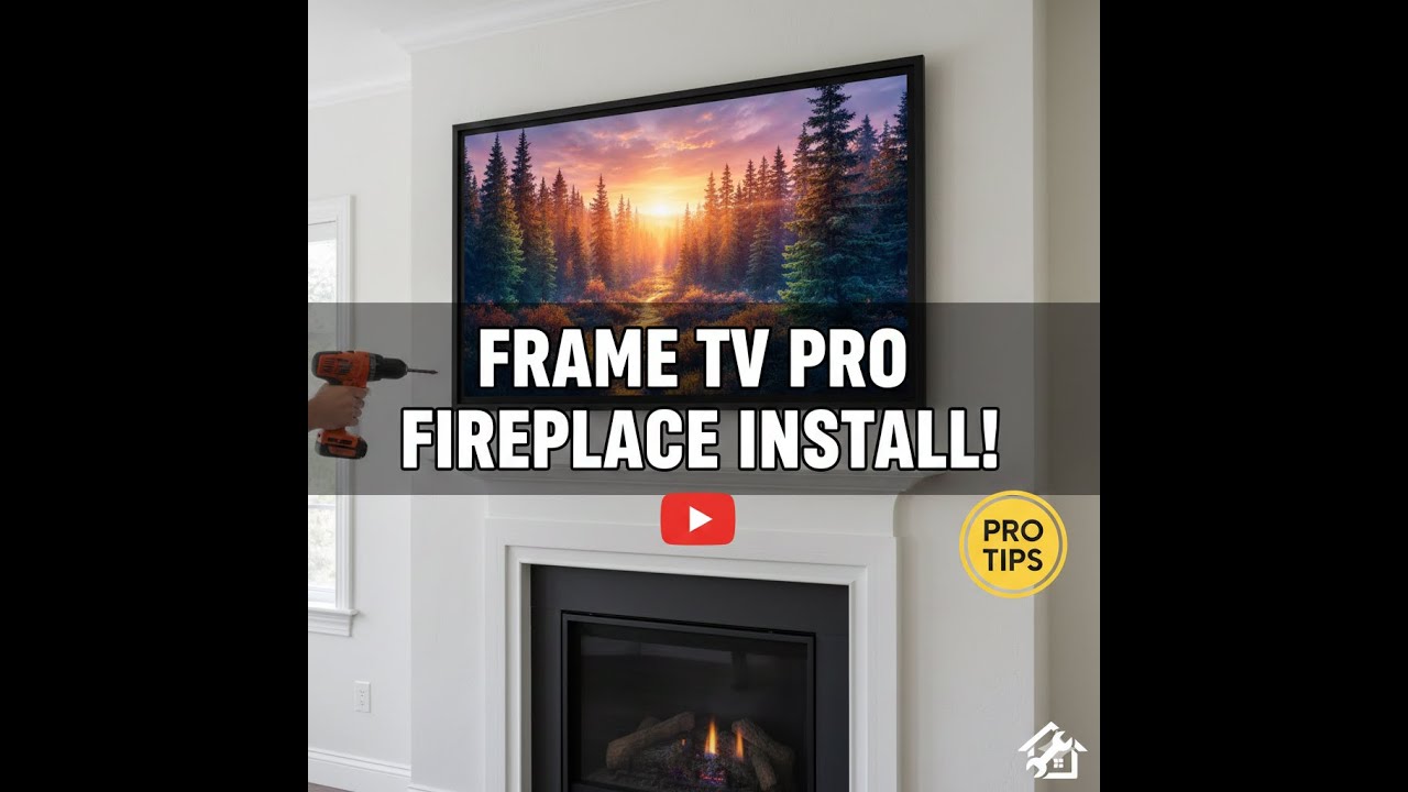 A Frame TV Pro Installation Above Fireplace | Plaster Wall, Flush Mount & Hidden Wires
