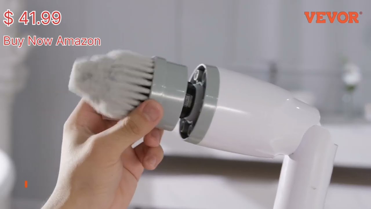 VEVOR Electric Spin Scrubber, Cordless Cleaning Brush with 2 Adjustable Speeds
