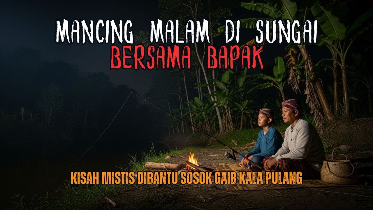 KALA MALAM MANCING BERSAMA BAPAK! MISTIS DIBANTU SOSOK GAIB SAAT PULANG KE RUMAH