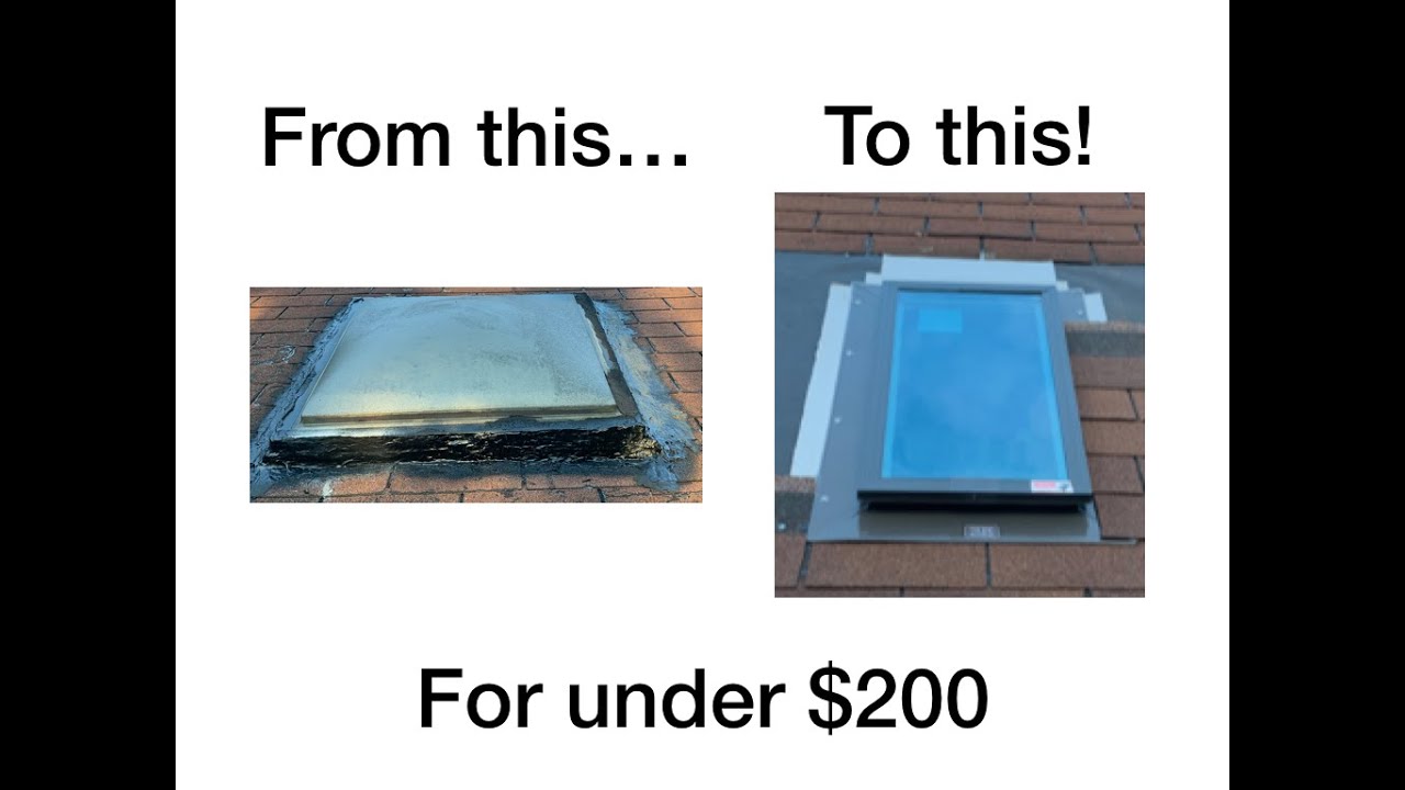 Cheap DIY: Replacing an old plastic skylight with Sun-Tek glass skylight for under $200