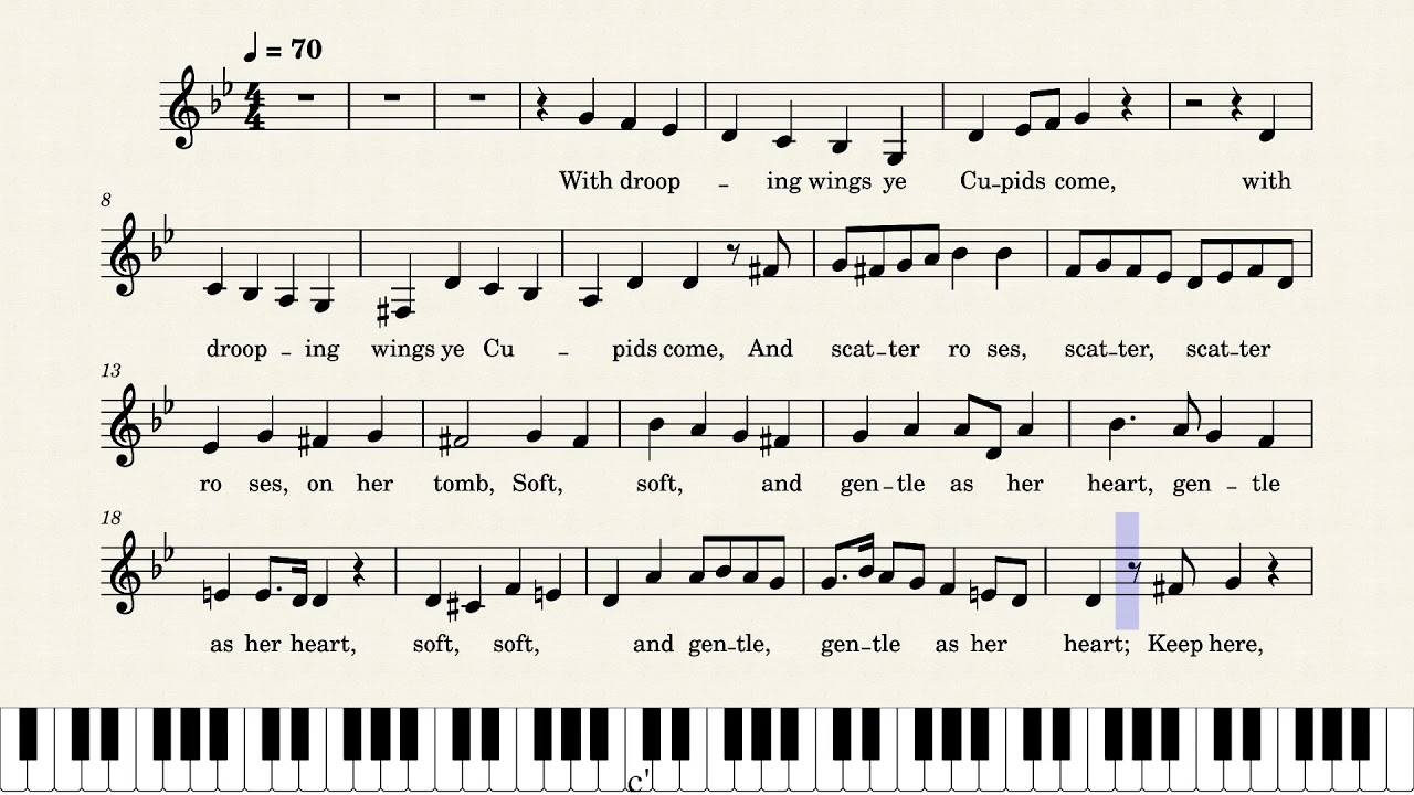 With drooping wing - Alto (Dido e Eneias - Henry Purcell)