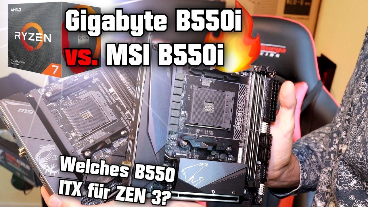 Welches B550 ITX f&uuml;r ZEN 3? 🔥 RYZEN 5000 READY! Gigabyte vs. MSI B550i VRM Test!
