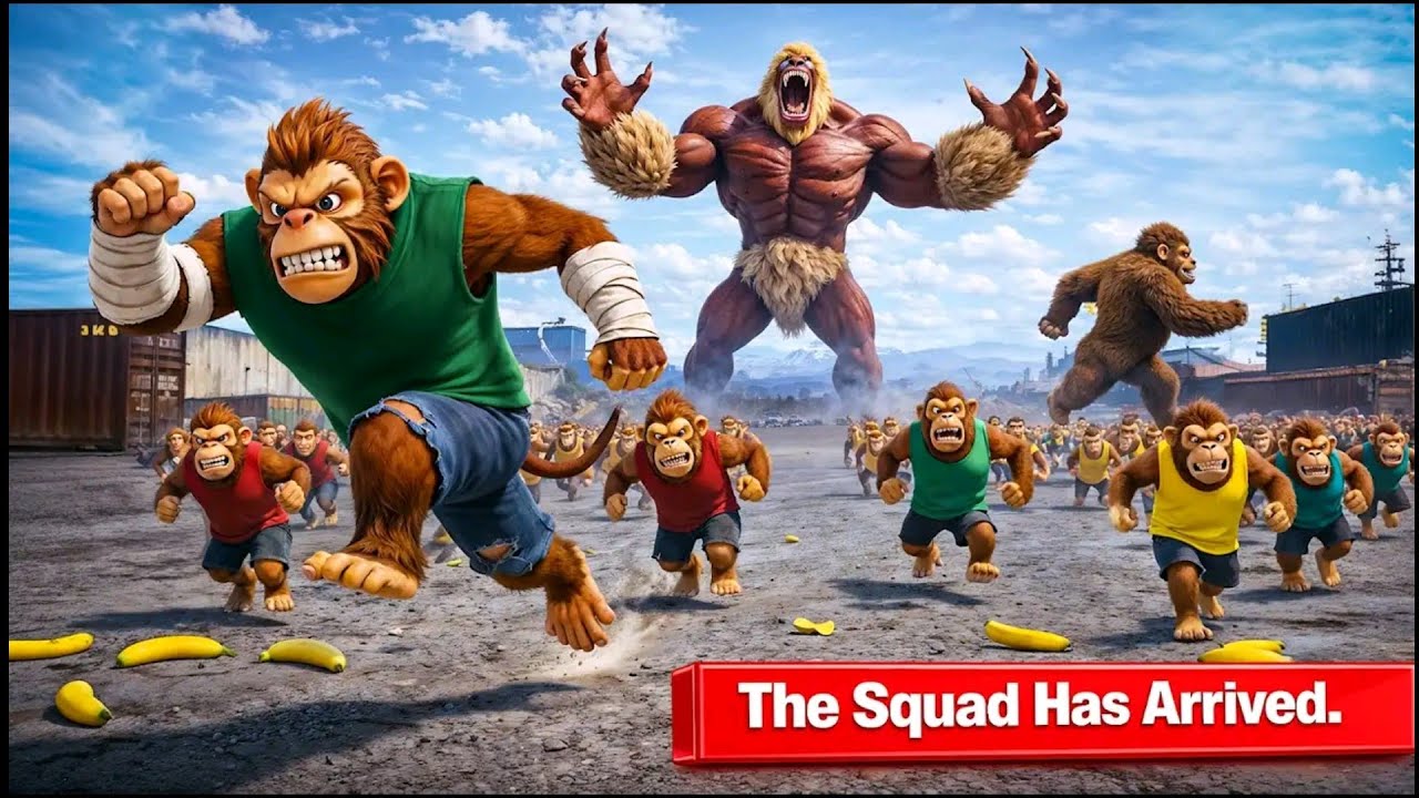 GIANT GORILLA MONSTER ESCAPE - POWERFUL GIANT GORILLA MONSTER FIGHTING FOR SURVIVAL AND FREEDOM
