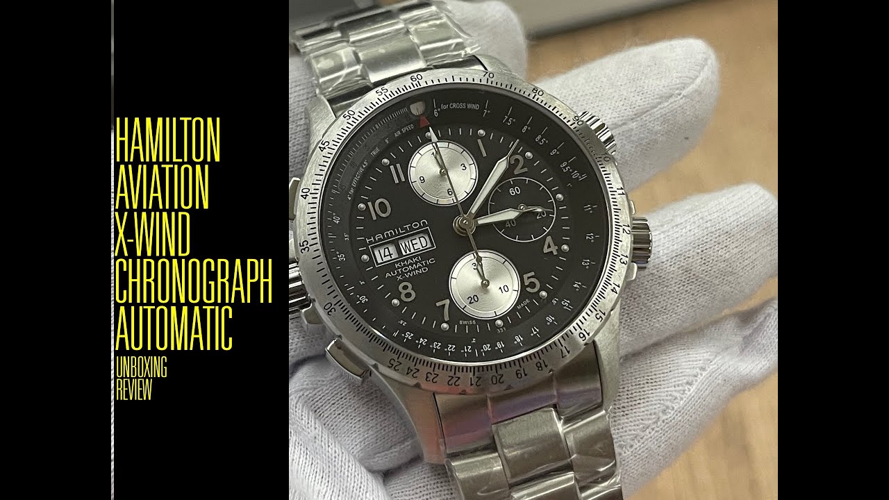 Hamilton Khaki Aviation X-wind Chrono Automatic H77616133 Watch | Unboxing Review | Valjoux Relogios