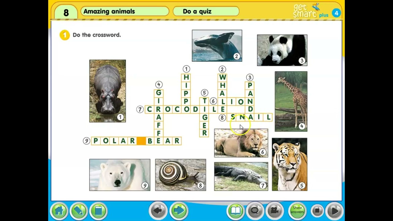 GET SMART 4 UNIT 8 AMAZING ANIMALS - PAGE 68 WORKBOOK