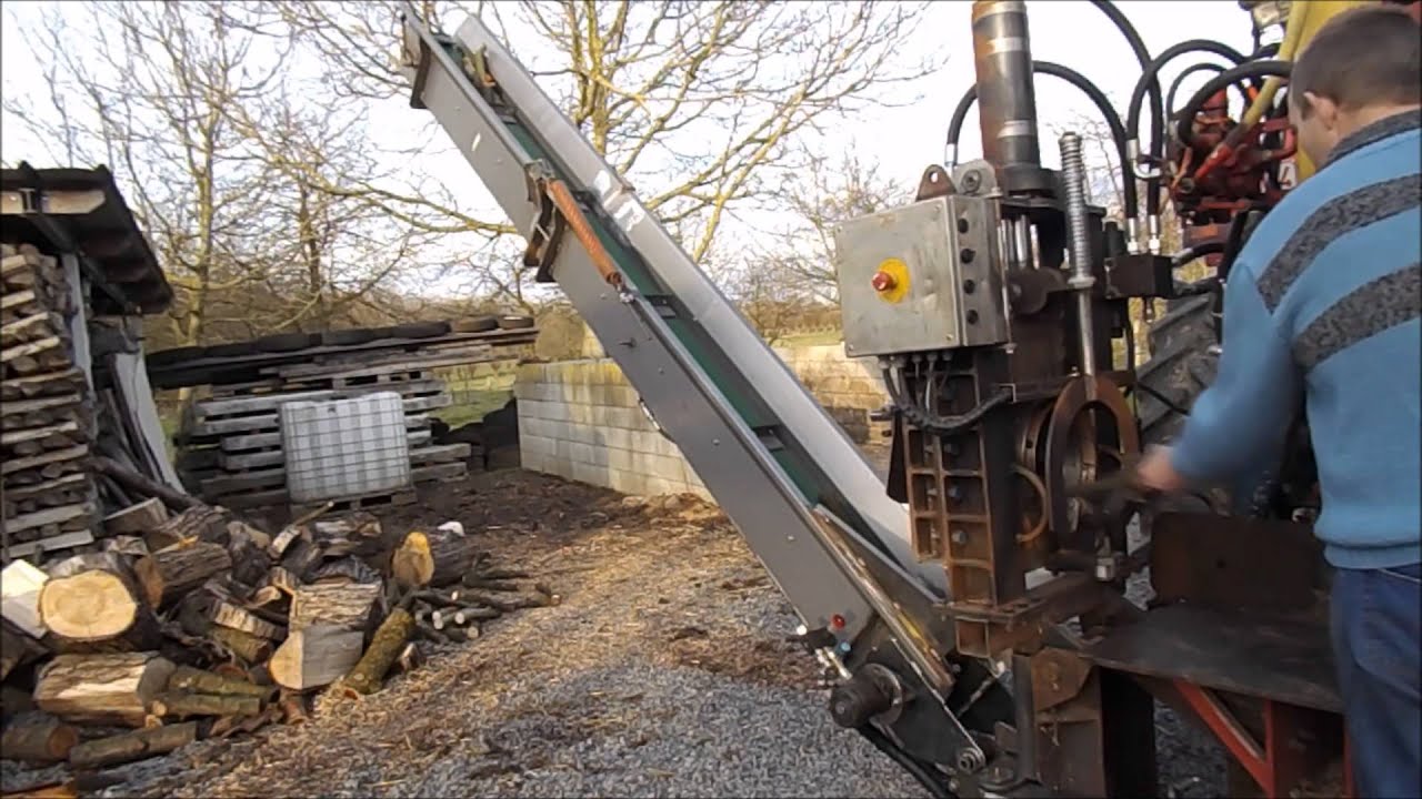 Zelfbouw brandhout snij-en kliefmachine
