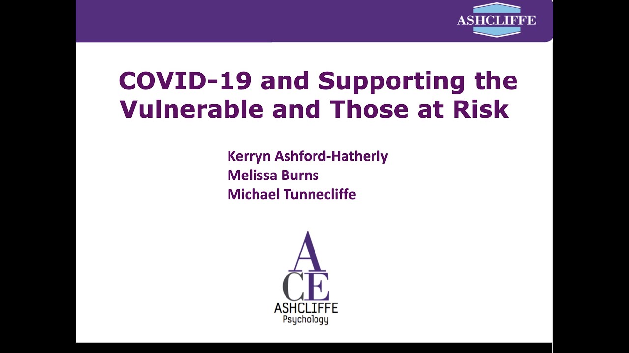 COVID19 and supporting the vulnerable and those at risk