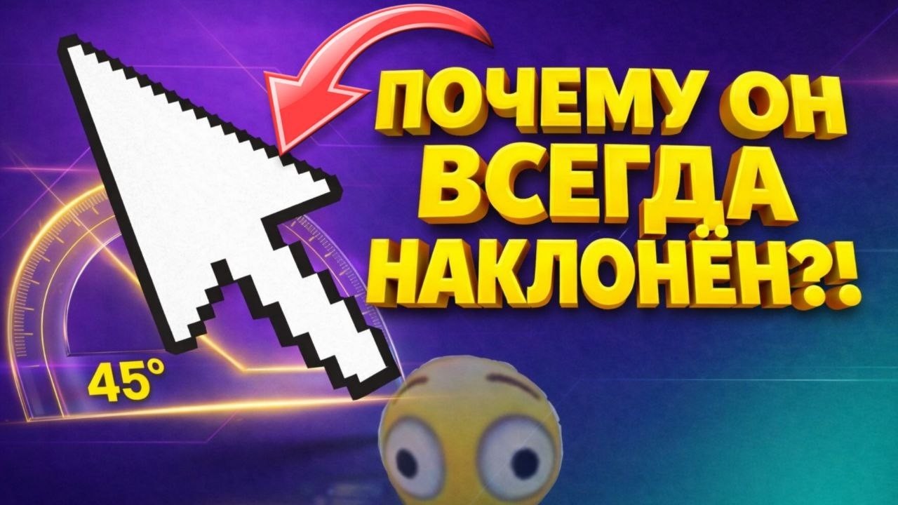 Почему курсор всегда наклонен?! Тайна, которую ты не замечал!