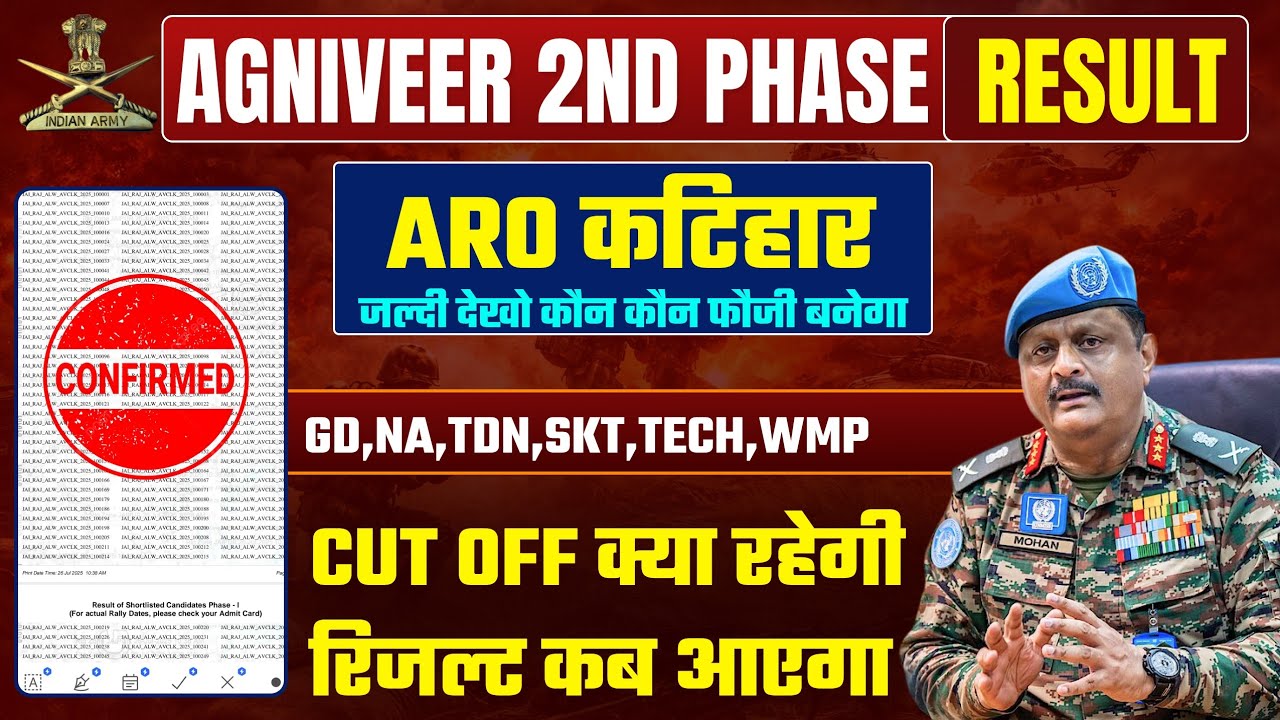 Army Agniveer katihar Ka Merit Kitna Jayega ! Army Agniveer Katihar Aro Final Cut Off ! Army Result