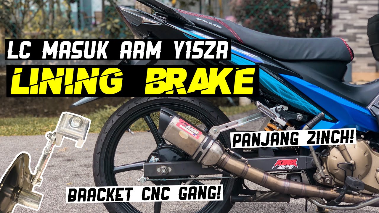 LC135 Pasang Arm Y15 Edisi Lining Brake! Bracket Hub Custom CNC! Baru Tahan Tak Bengkok! Imotorbike!