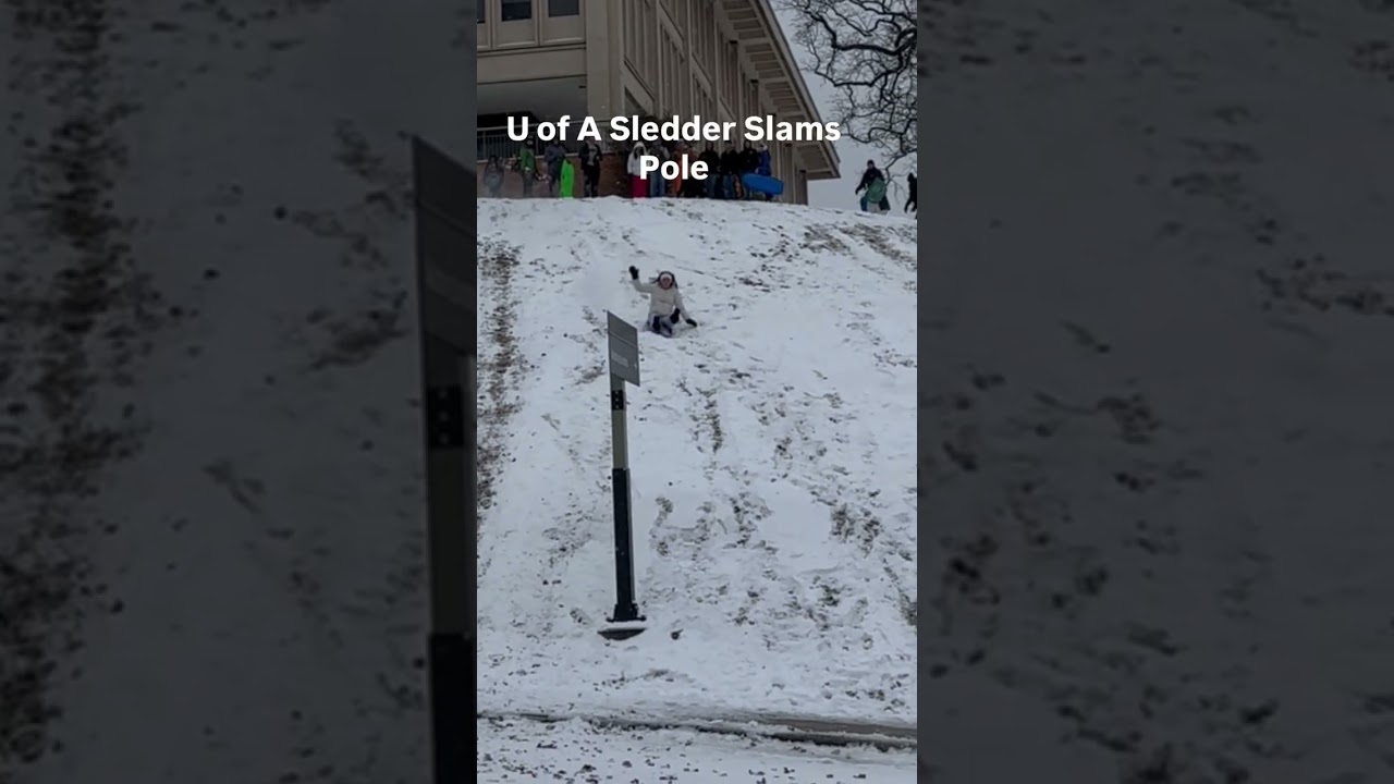 U of A sledder slides into pole!