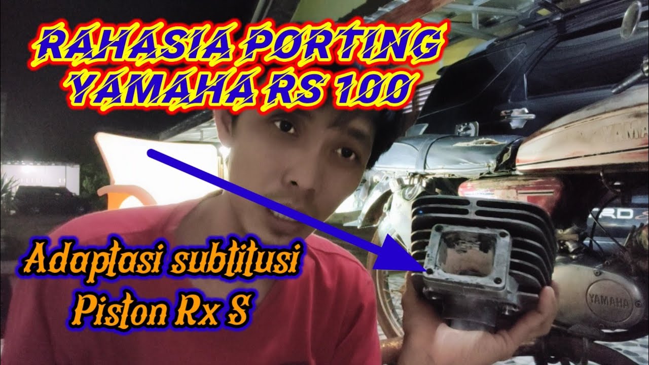 Tutorial BORE UP Piston Yamaha Rs 100 || Bk motor