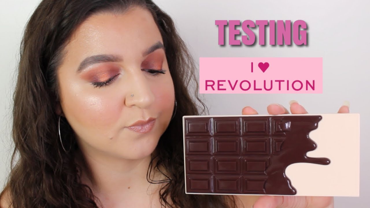 Testing NEW I HEART REVOLUTION CARAMEL NUDES PALETTE, BRONZER AND MASCARA