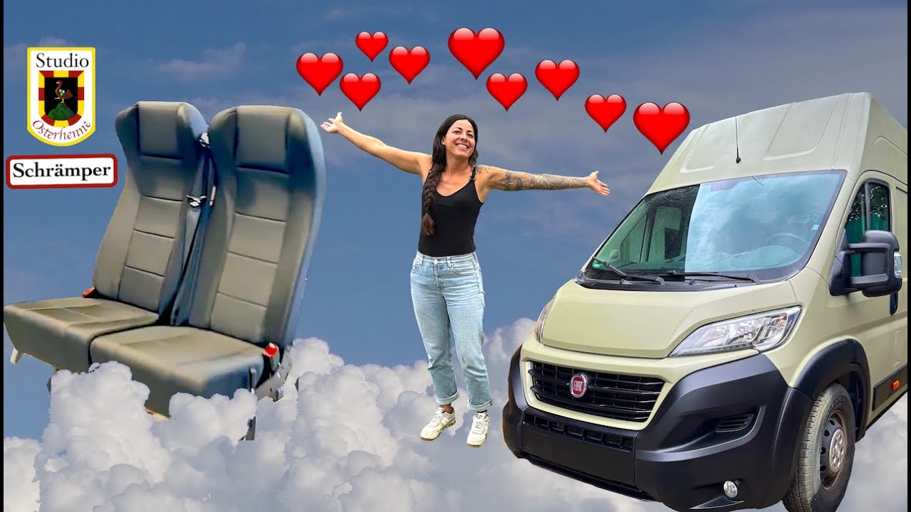 Wohnmobil Sitzbank hohe Sicherheit mit Gurt und gut verankert Katrin`s DIY Camper