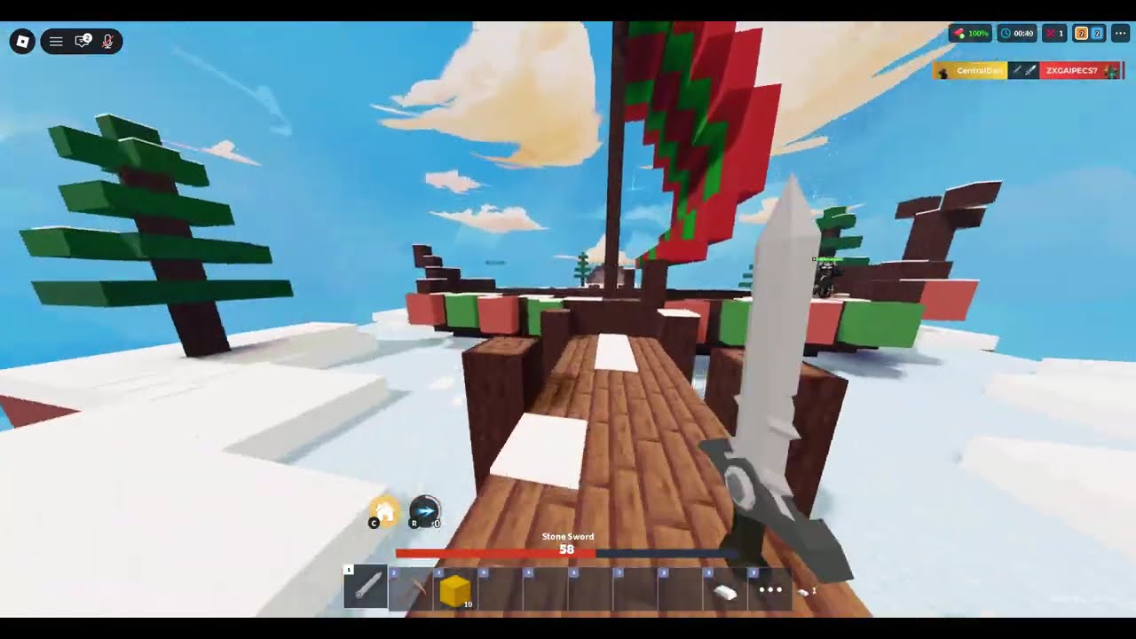 bedwars gameplay with cousin crazy COMBOS!