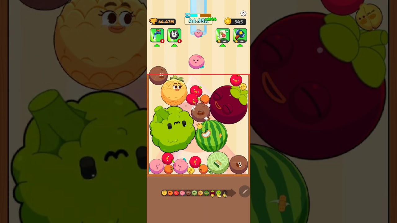 INSANE Fruit Merge Combo 🍓🍊 | Fruits Clash Gameplay #fruitsclash #pzgameszone #gamingbypz #trending 
