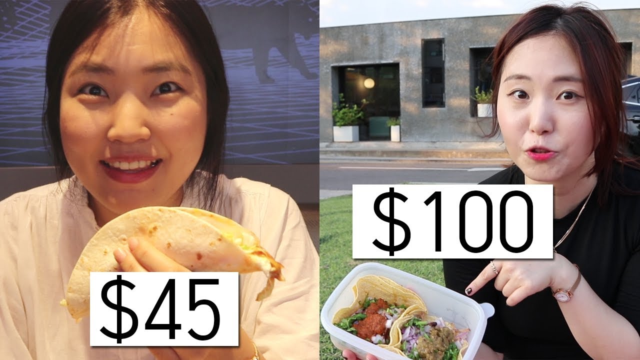 TACO DE $45 VS TACO DE $100 en corea del sur