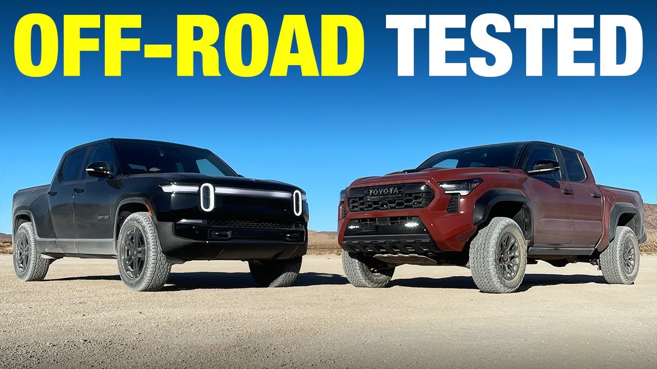 Rivian R1T vs. Toyota Tacoma TRD Pro Off-Road Comparison Test | Fully Electric vs. Hybrid Face-Off