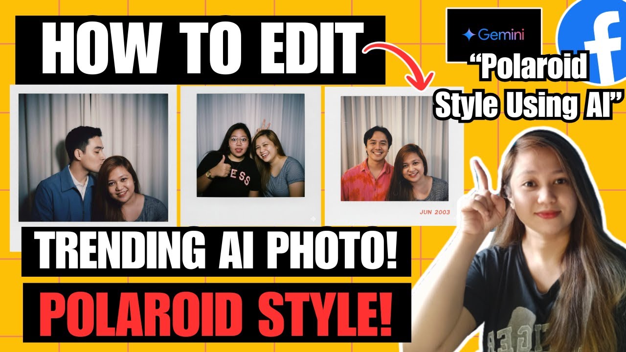 HOW TO EDIT TRENDING AI PHOTO? POLAROID STYLE USING GOOGLE GEMINI | Sarah Jane Semic