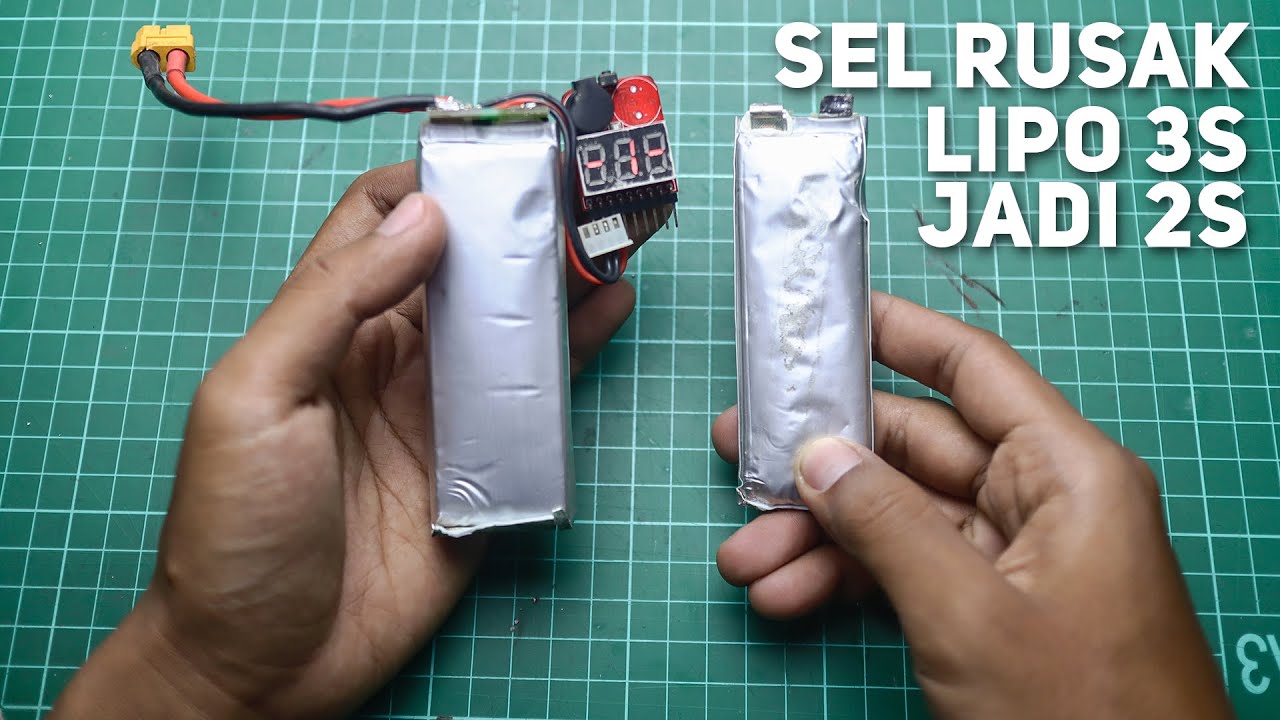 SEL BATERAI LIPO 3S RUSAK? LEPAS AJA YANG RUSAK, JADIIN 2S
