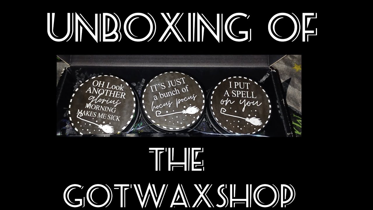 unboxing of candles from GOTWAXSHOP an Etsy shop