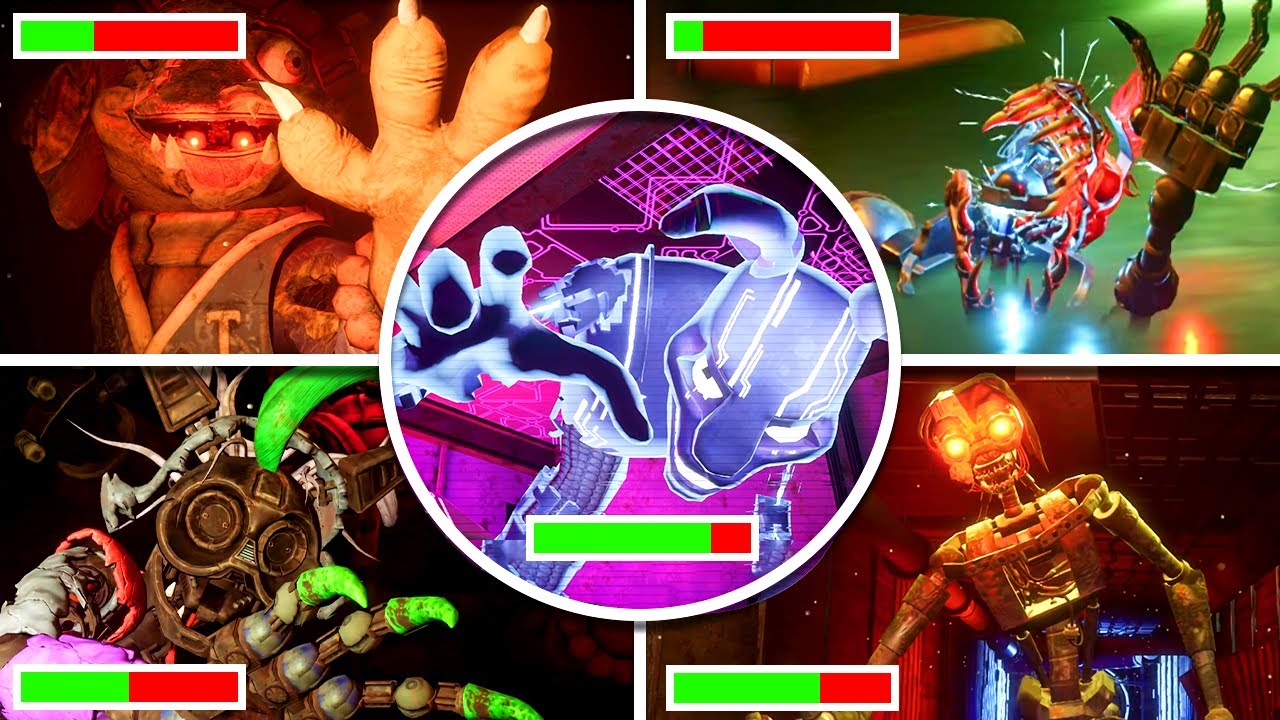 FNAF Security Breach RUIN - Все смерти со шкалами здоровья