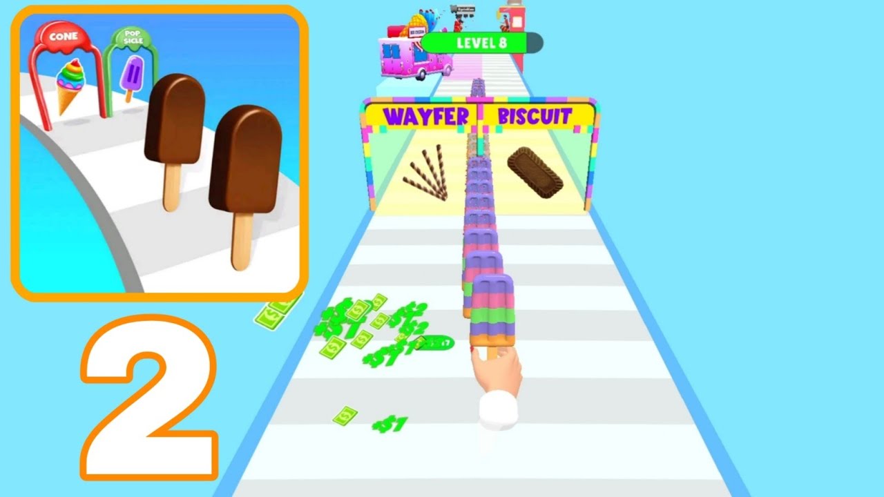Ice Cream Stack Runner - Gameplay Walkthrough Part 2 (Android,iOS)