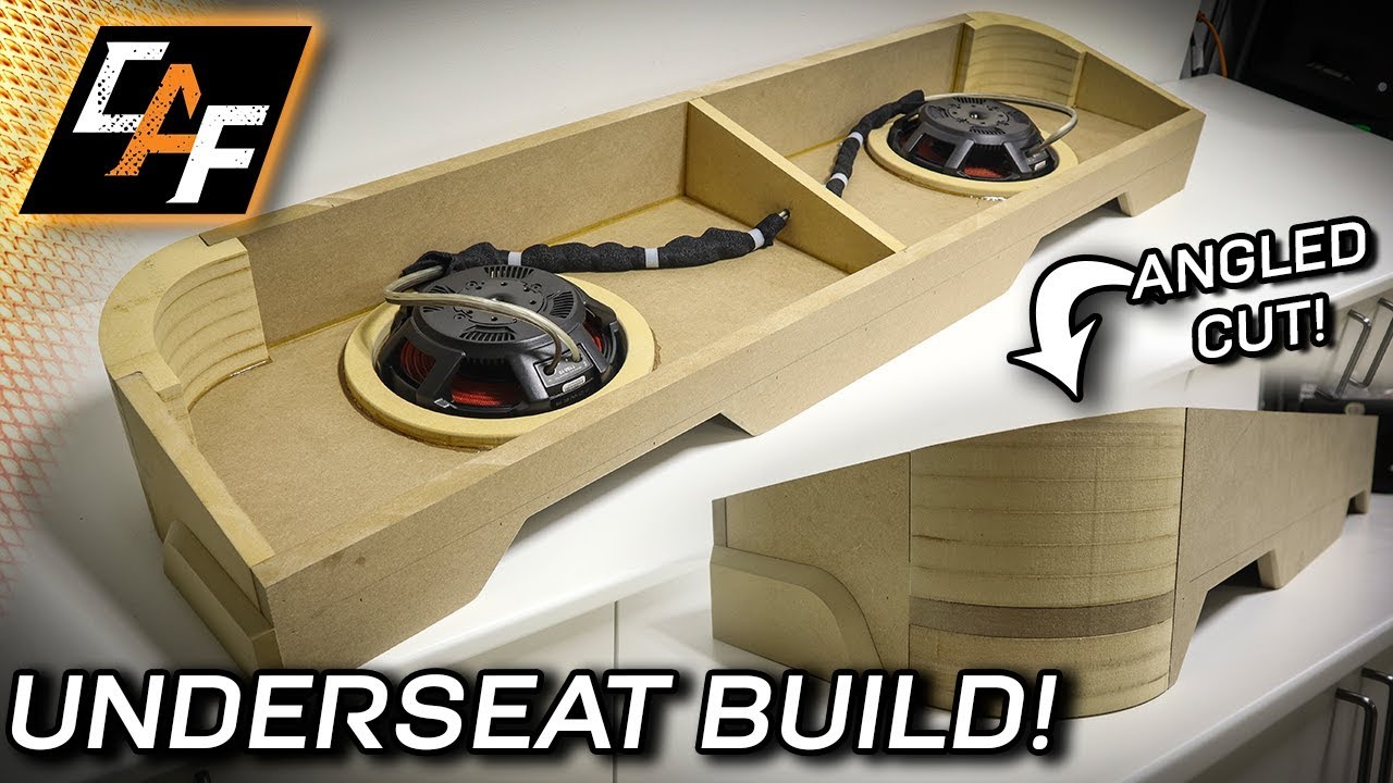 Underseat SUBWOOFER Build! How to cut ANGLE!