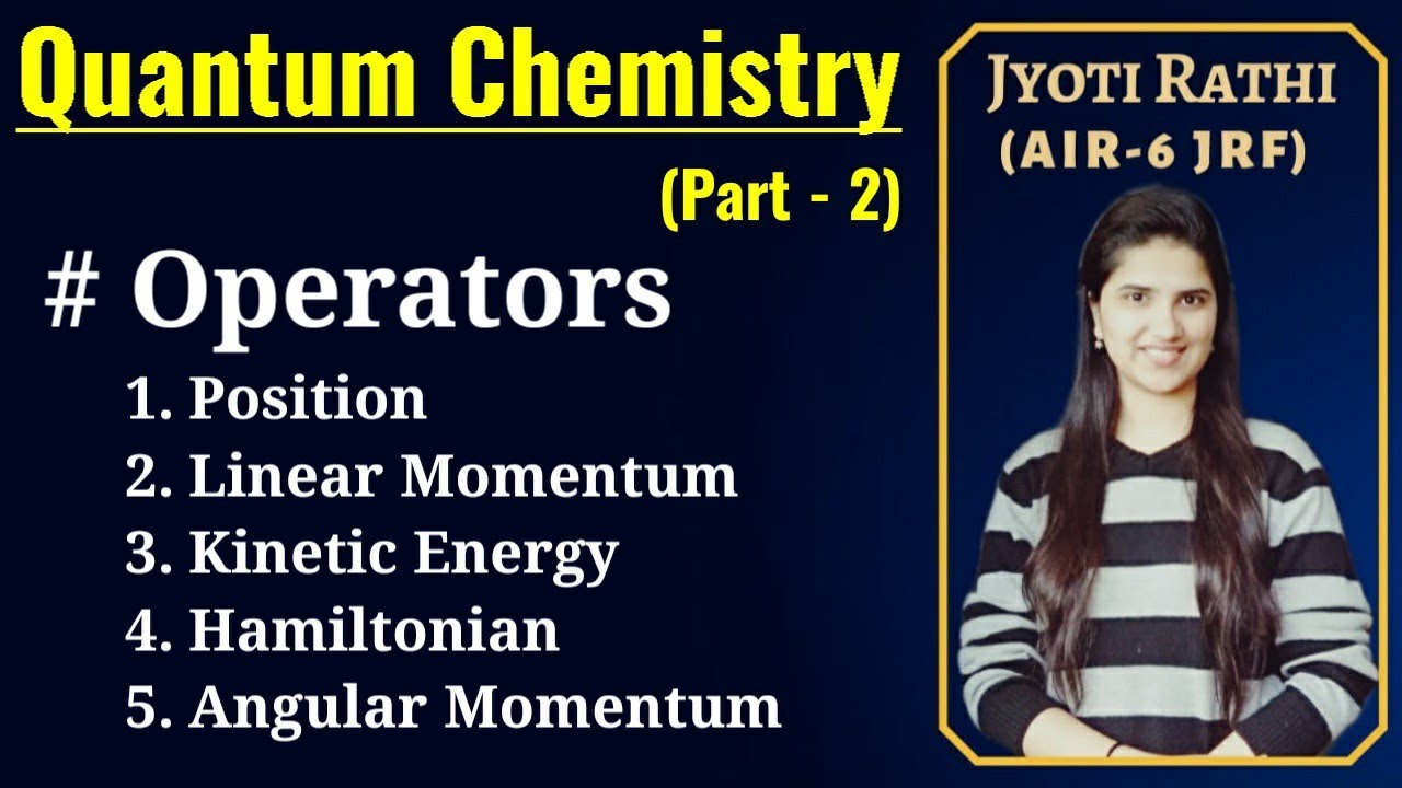 Operators in quantum|Linear Momentum|Hamiltonian|Angular momentum for CSIR-NET GATE IIT-JAM in hindi