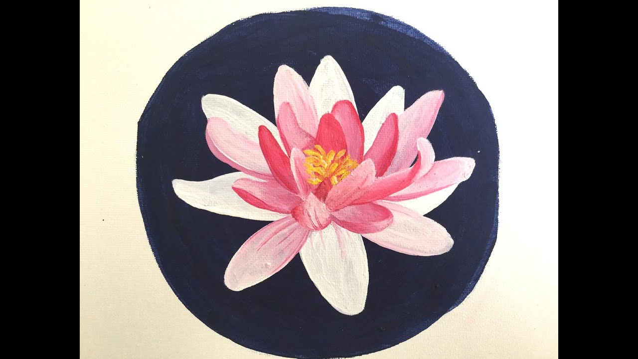 How to Paint a Waterlily in Acrylics