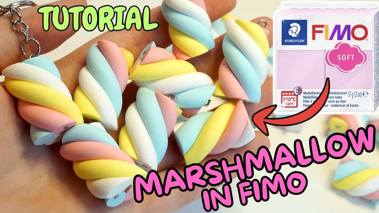 🍭 Tutorial: MARSHMALLOW in FIMO facili e veloci/ Marshmallow in polymer clay DIY