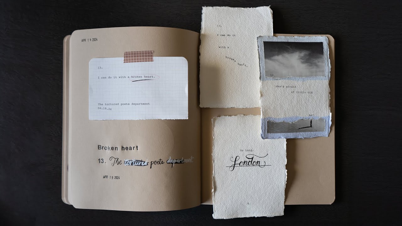 Creating art every day inspired by The Tortured Poets Department (with a typewriter)