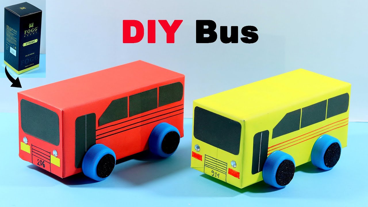 How to Make Mini Bus | DIY Homemade Bus From Waste Box - Very Easy