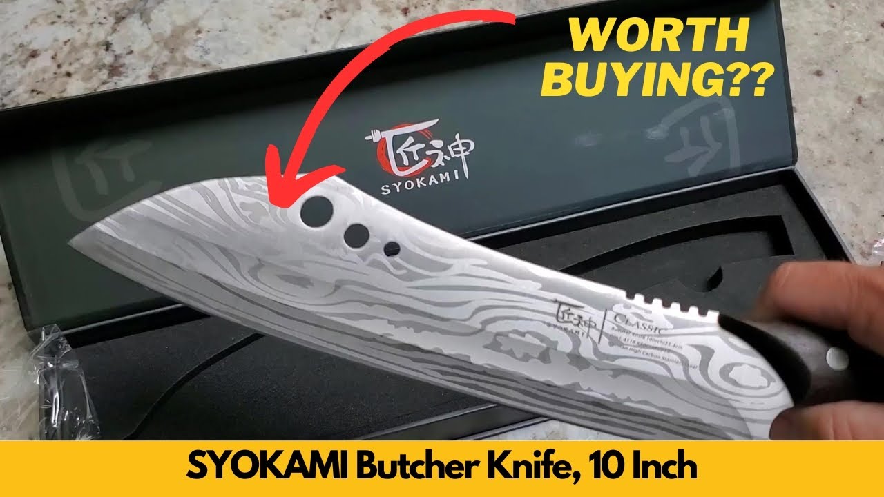 SYOKAMI Butcher Knife, 10 Inch Meat Cleaver Chef Knife - Japanese Style High Carbon |Worth Buying?