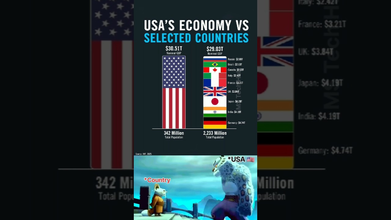 🇺🇸 USA vs The World 🌍 | Economic Power Showdown 💰 (IMF 2025 Update)