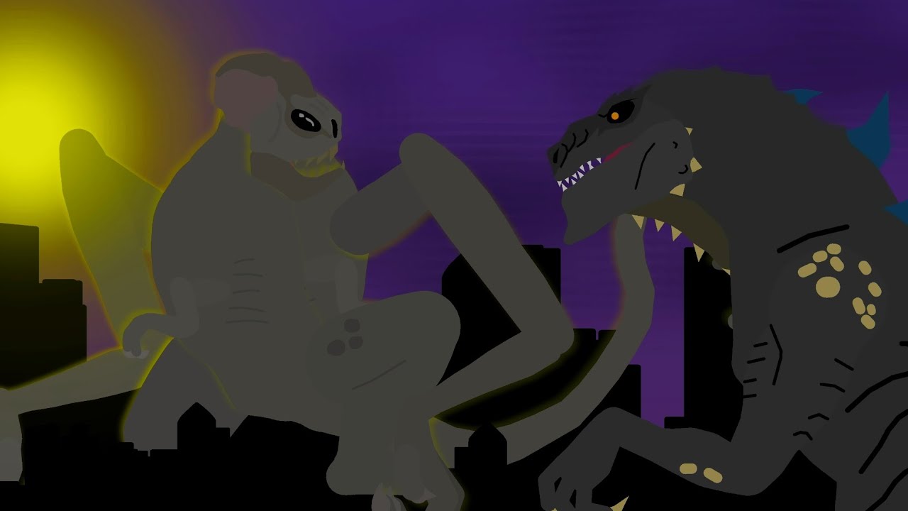 Zilla Jr. vs Cloverfield Monster / (Repost) Daikaiju Battles - Stick Nodes Animation