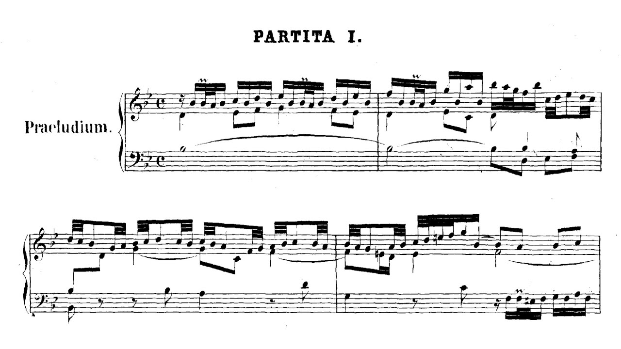 Bach: Keyboard Partita No. 1 in B♭ major, BWV 825 [Gould]