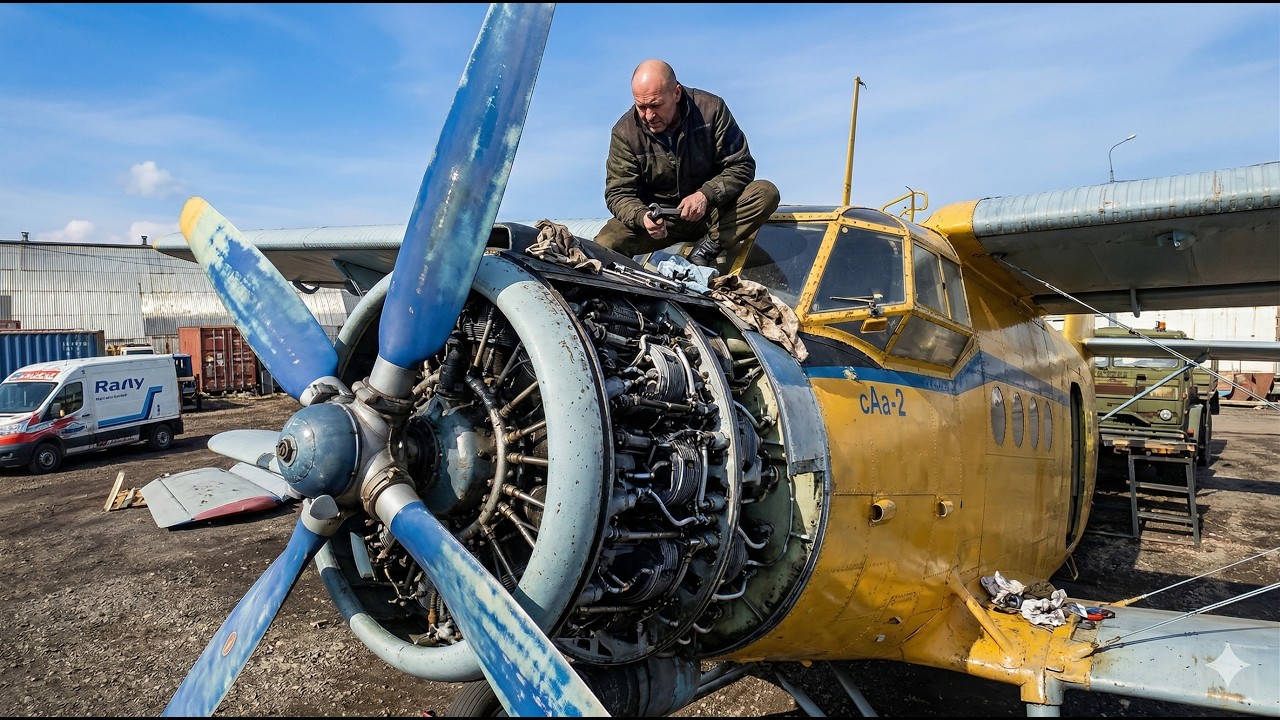 Привязали Ан-2 к трактору.