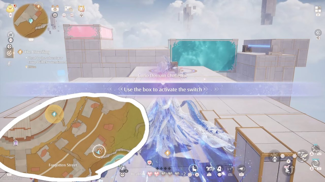 Infinity Nikki - itzaland Curio Domain Challenge: Use the box to activate the switch 
