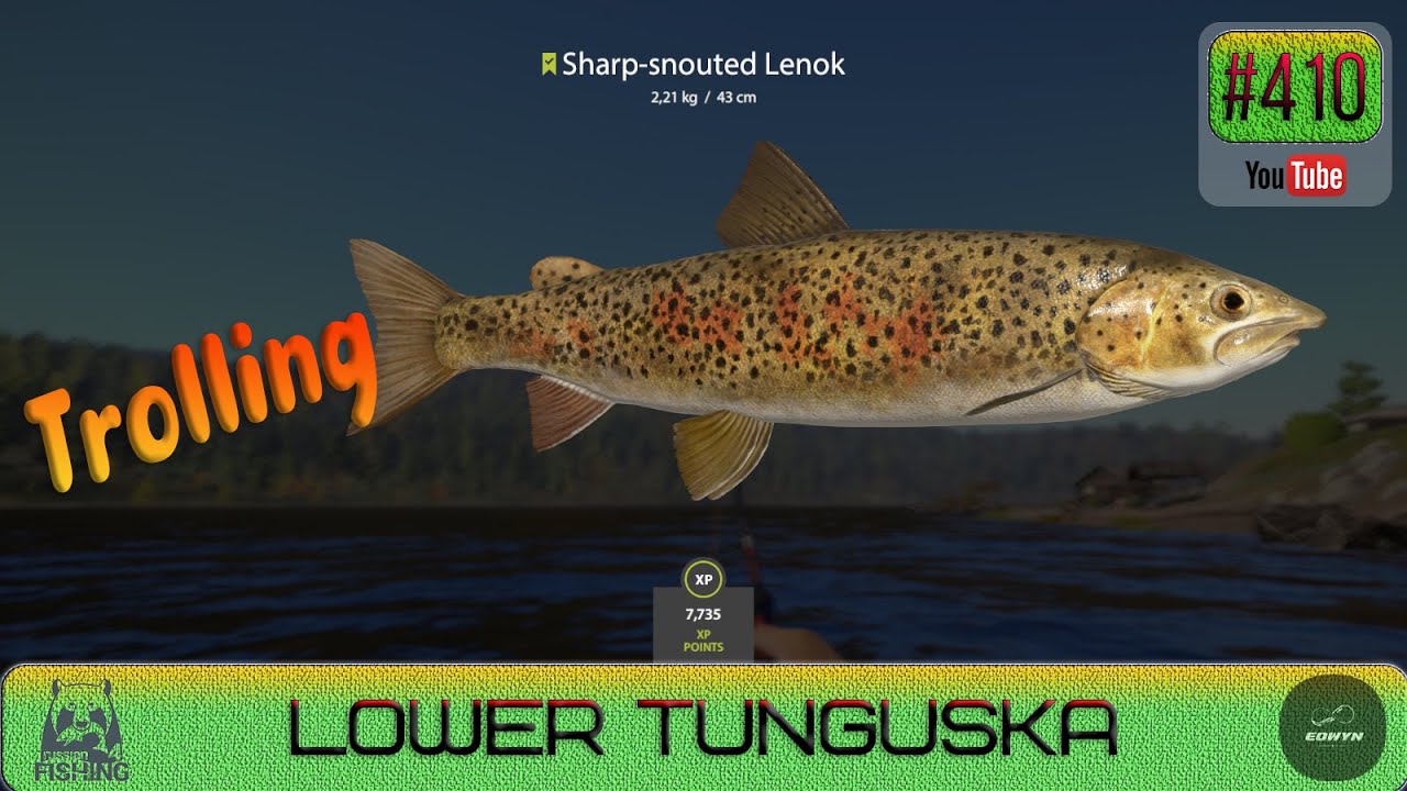 Russian Fishing 4 - Tunguska River - Trolling - #410