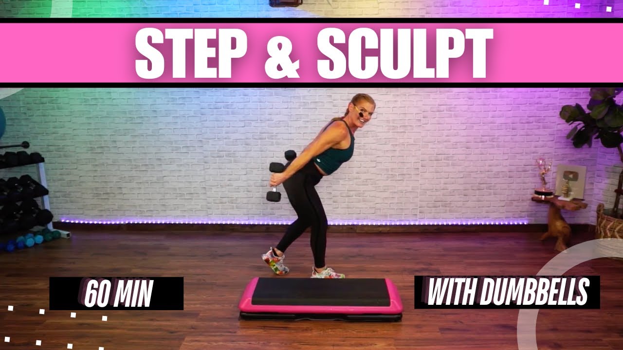 60 Min - STEP & STRENGTH WORKOUT - Stepper and Dumbbells