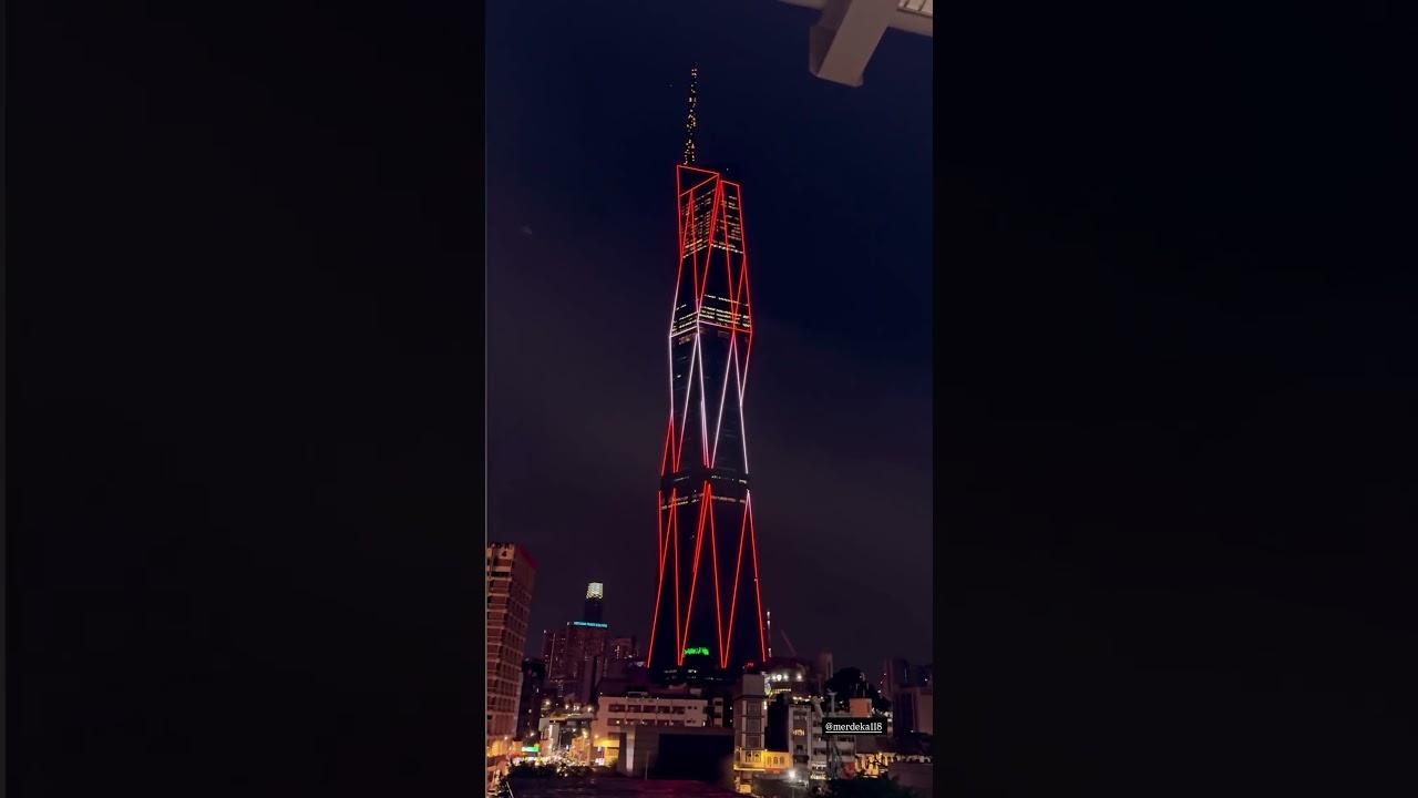 Merdeka 118 KL | Amazing New Light Show at Night #118tower
