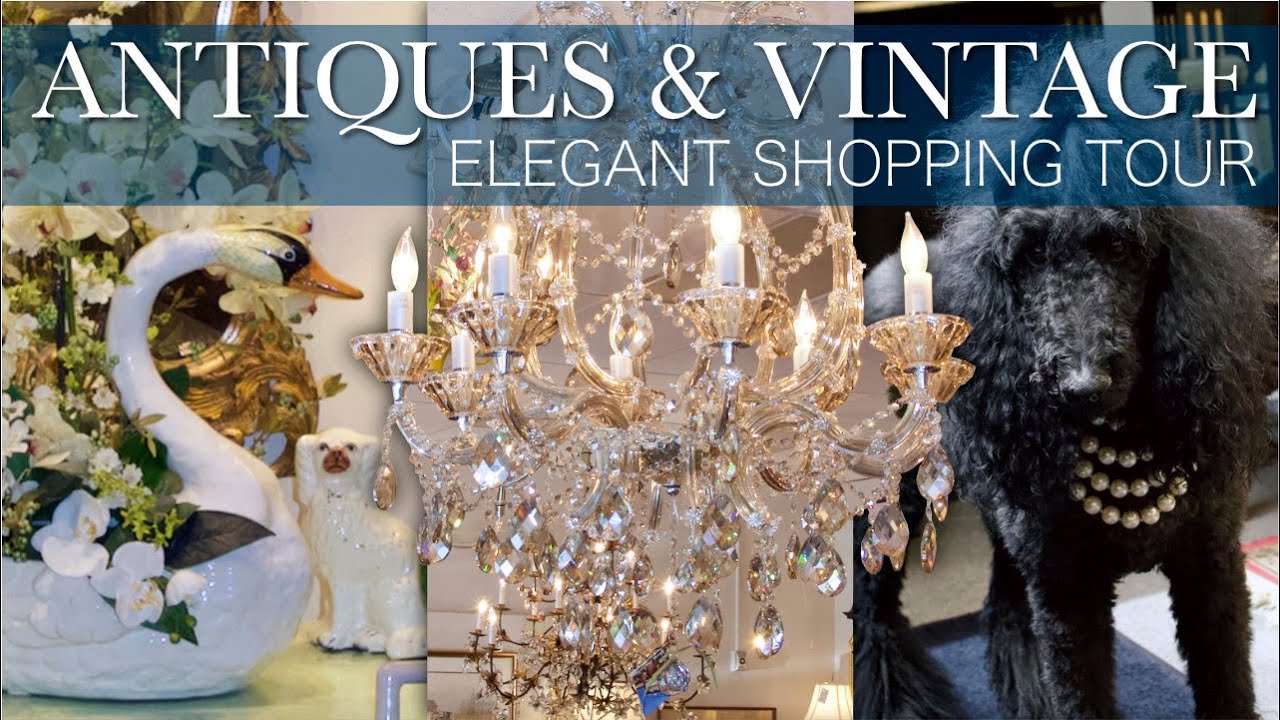 Antiques Shop Walking Tour! French & English + Vintage Interior Design Elegant Home Decor, Furniture
