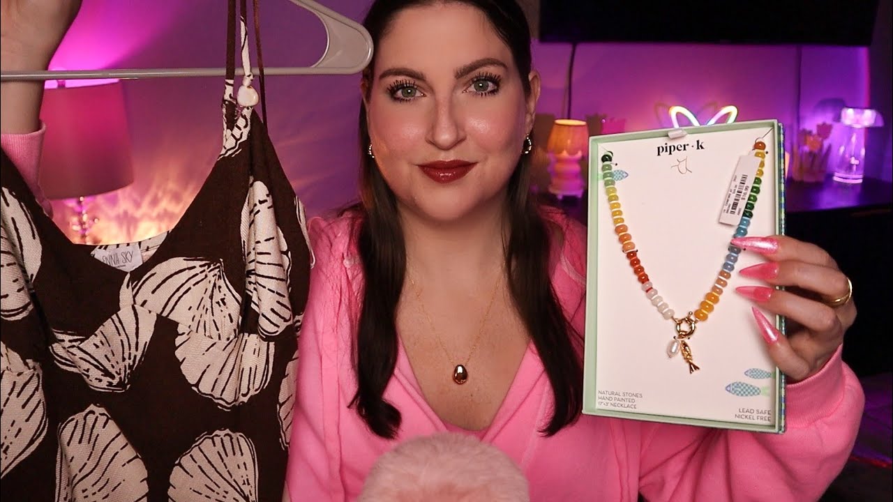 ASMR Coastal TJ Maxx Jewelry, & Clothing Haul 🐚
