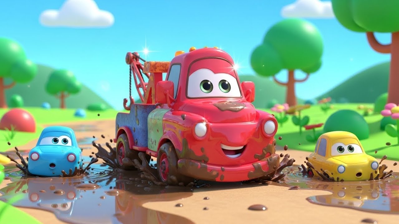 Mud Rescue! Toy Truck Saves Stuck Cars 🚛💦 | Kids Sing-Along