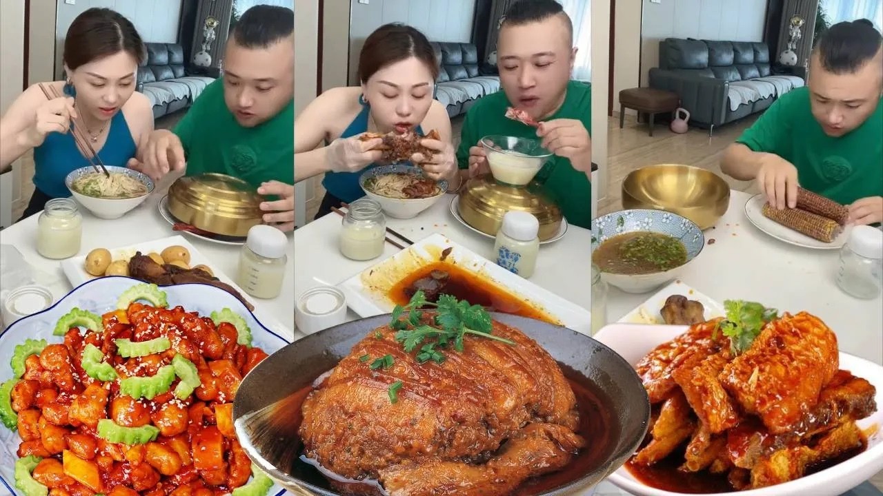 贪吃老公抢走所有米饭，谁料我悄悄吃完肘子，他发现的时候只剩下骨头了