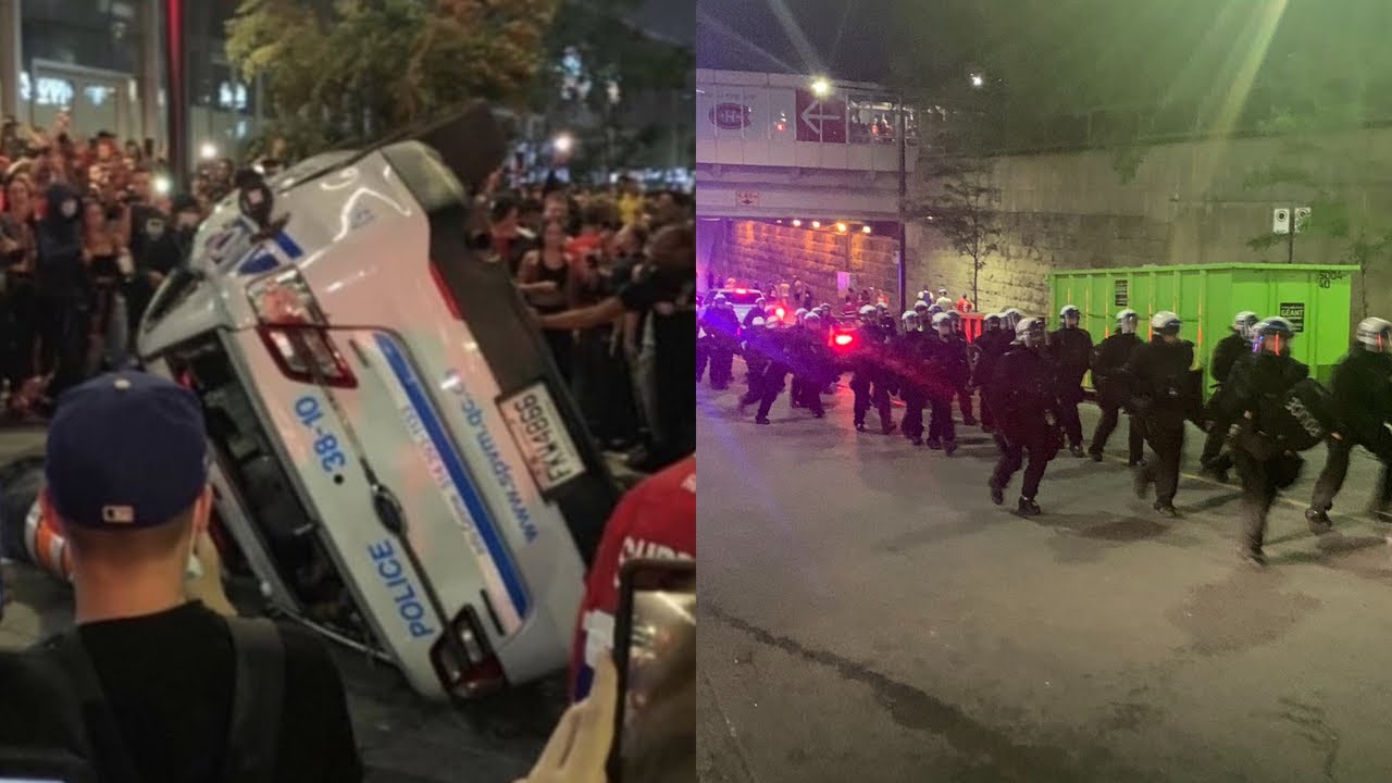 Montreal Police use tear gas to disperse crowd after Canadiens win